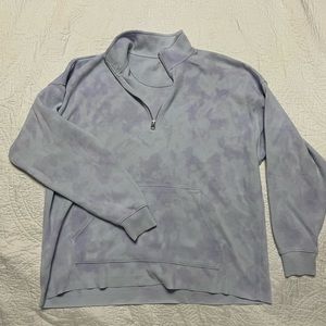 Aerie blue tie dye half zip